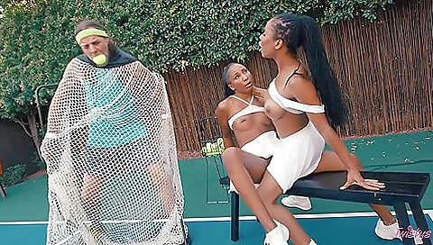 Tennis Lesson Turns Into A Sweaty Love Match With Kira Noir, Olivia Jayy And Kira Doll